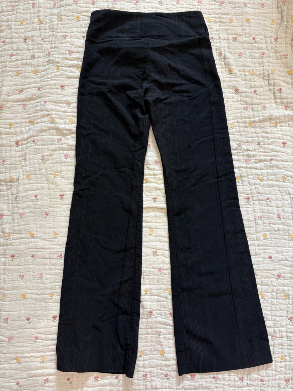 le château Black Pinstripe Wide-Leg Trousers - Picture 4 of 7